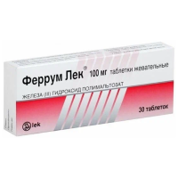 Феррум Лек таблетки жевательные 100мг №30